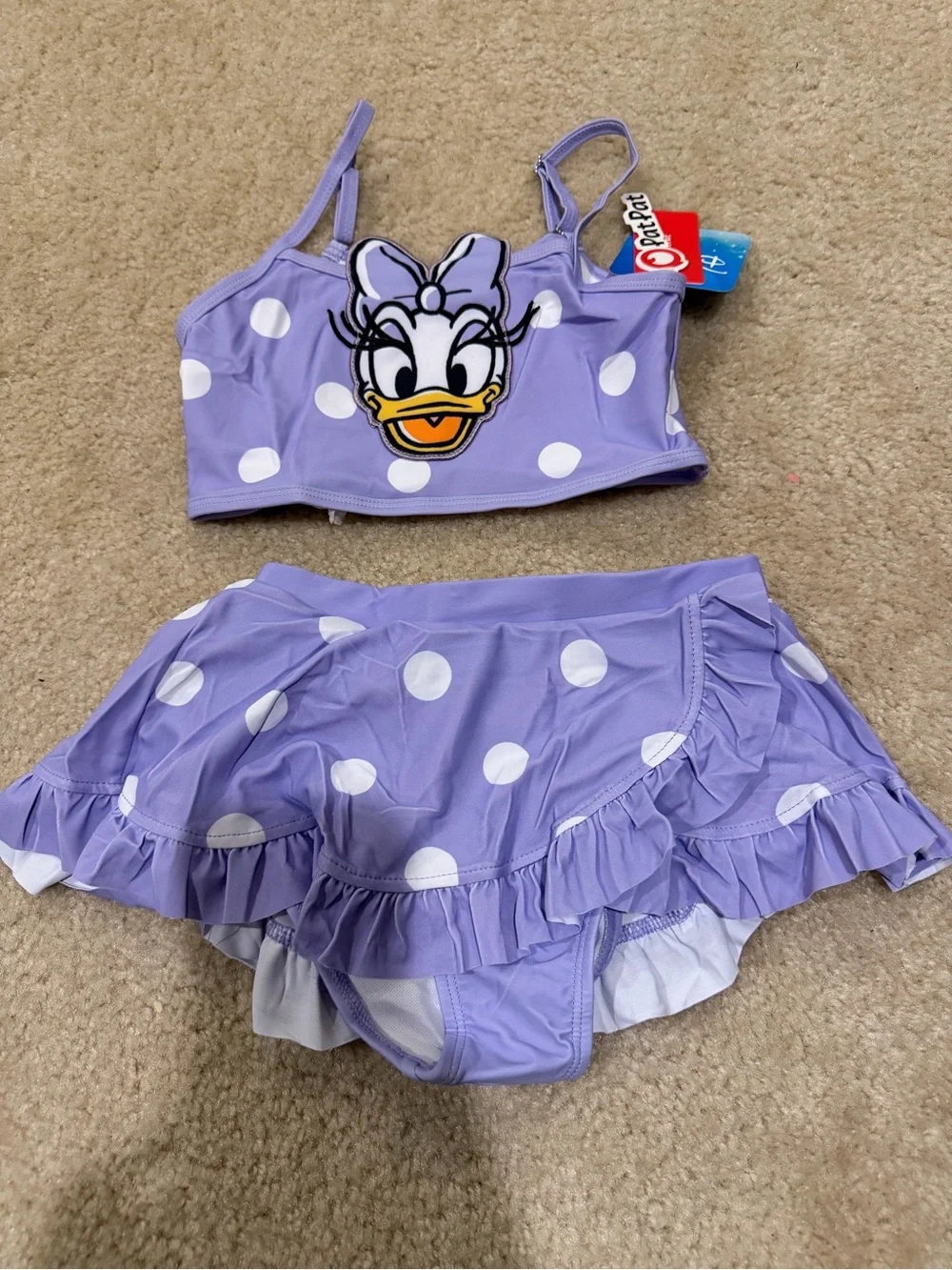 Disney Daisy Duck Lilac Polka Dot Two-Piece Swim Set